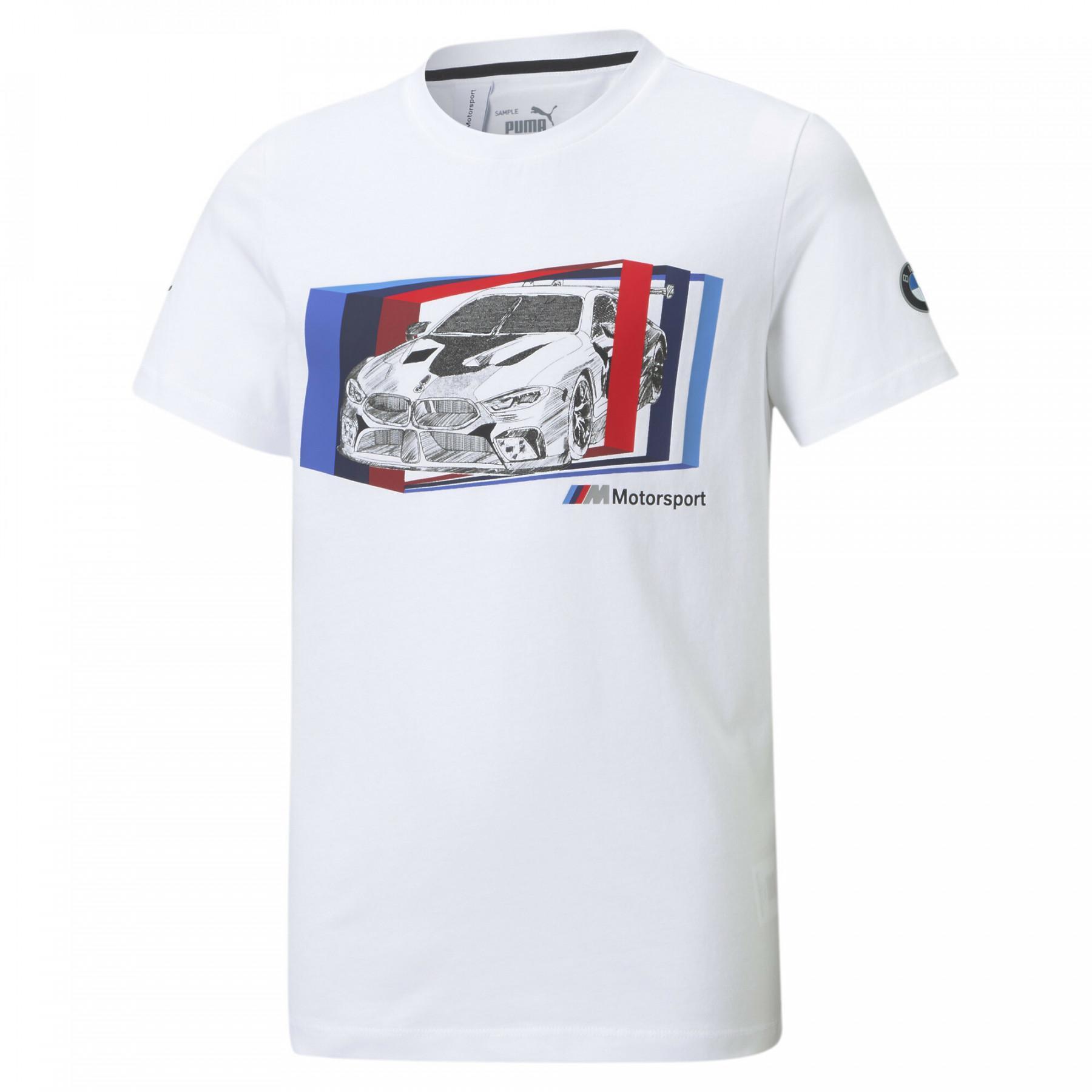 T-shirt de criança Puma BMW MMS Car Graphic