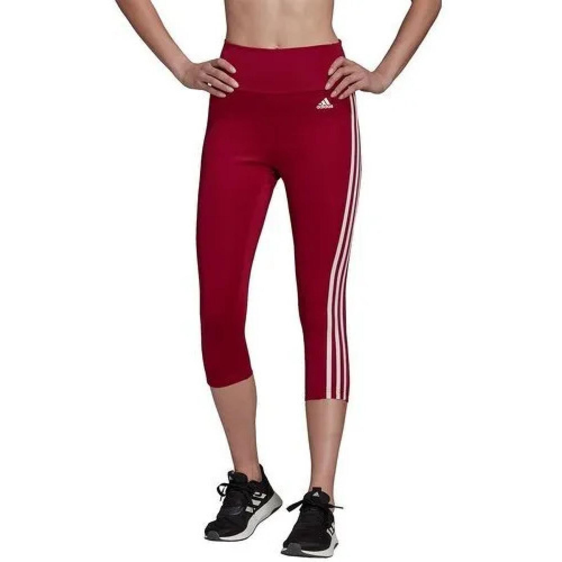 Pernas de mulher adidas Designed To Move High-Rise 3-Stripes 3/4 Sport