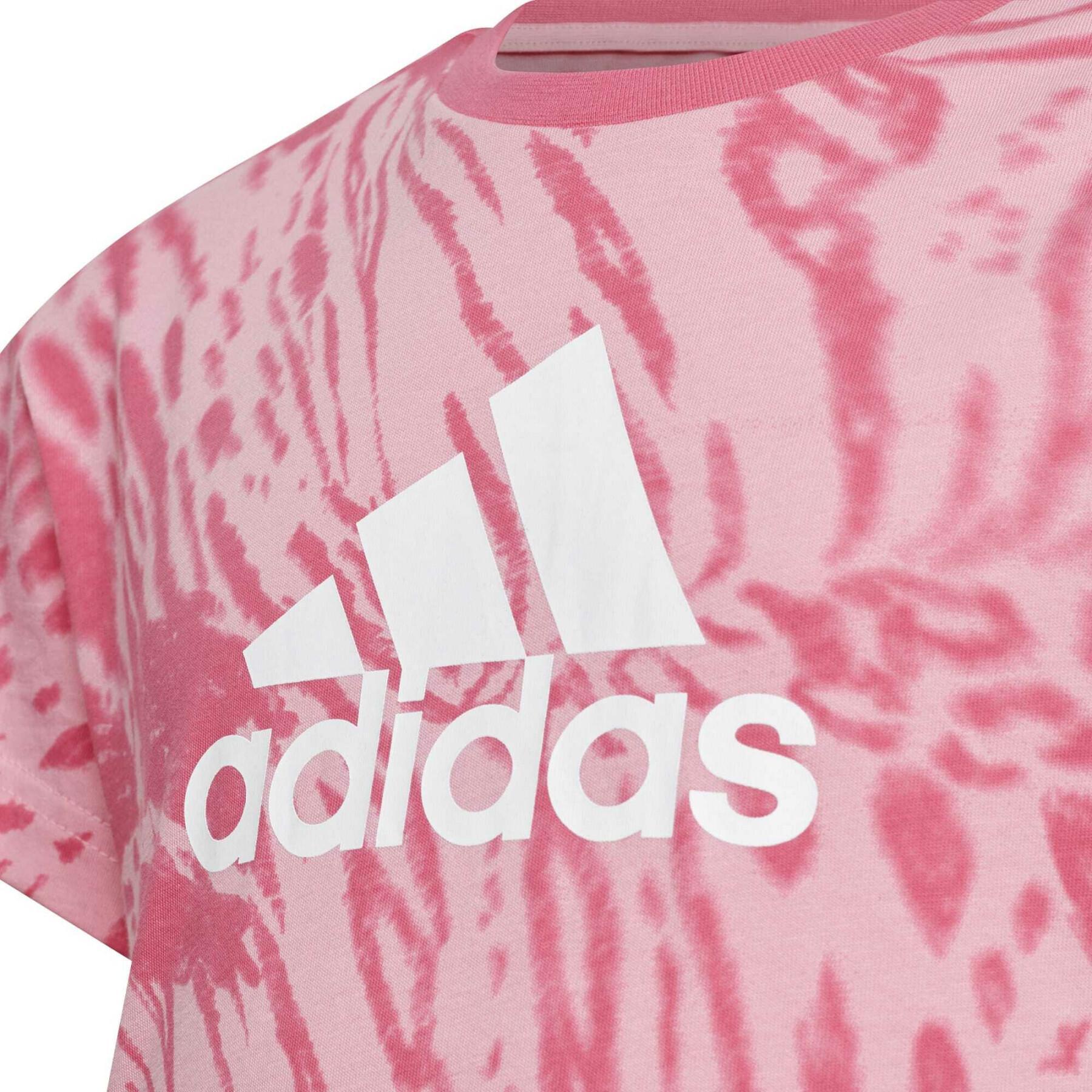 T-shirt regular de algodão com estampagem animal híbrida para raparigas adidas Future Icons
