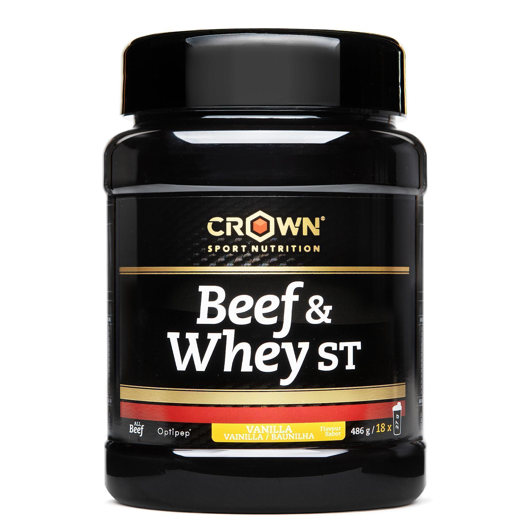 Proteína Crown Sport Nutrition Beef & Whey - vanille - 486 g