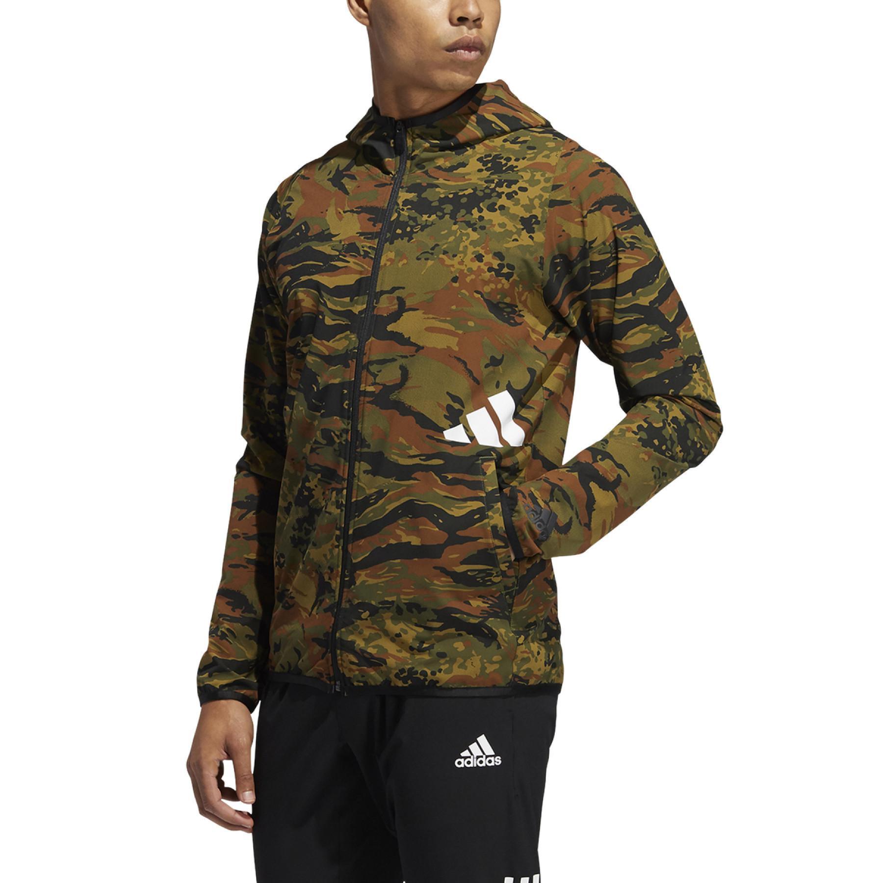 Camisola com capuz adidas FreeLift Camouflage Training