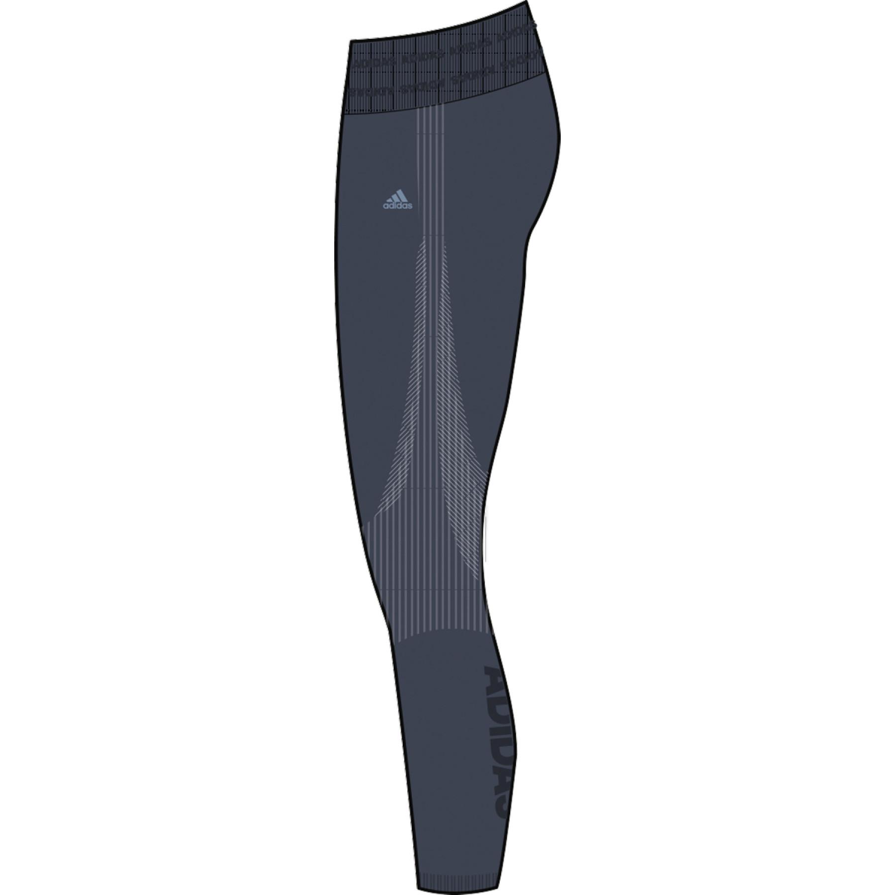 Pernas femininas de cintura alta adidas Training Branded Aeroknit 7/8