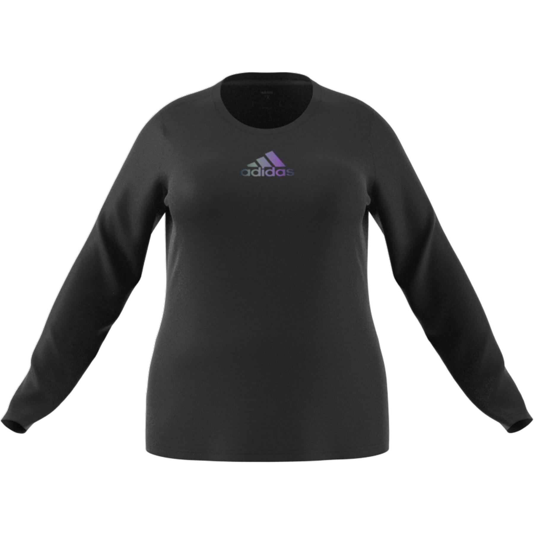 T-shirt mulher adidas You for You Long Sleeve(Plus Size)