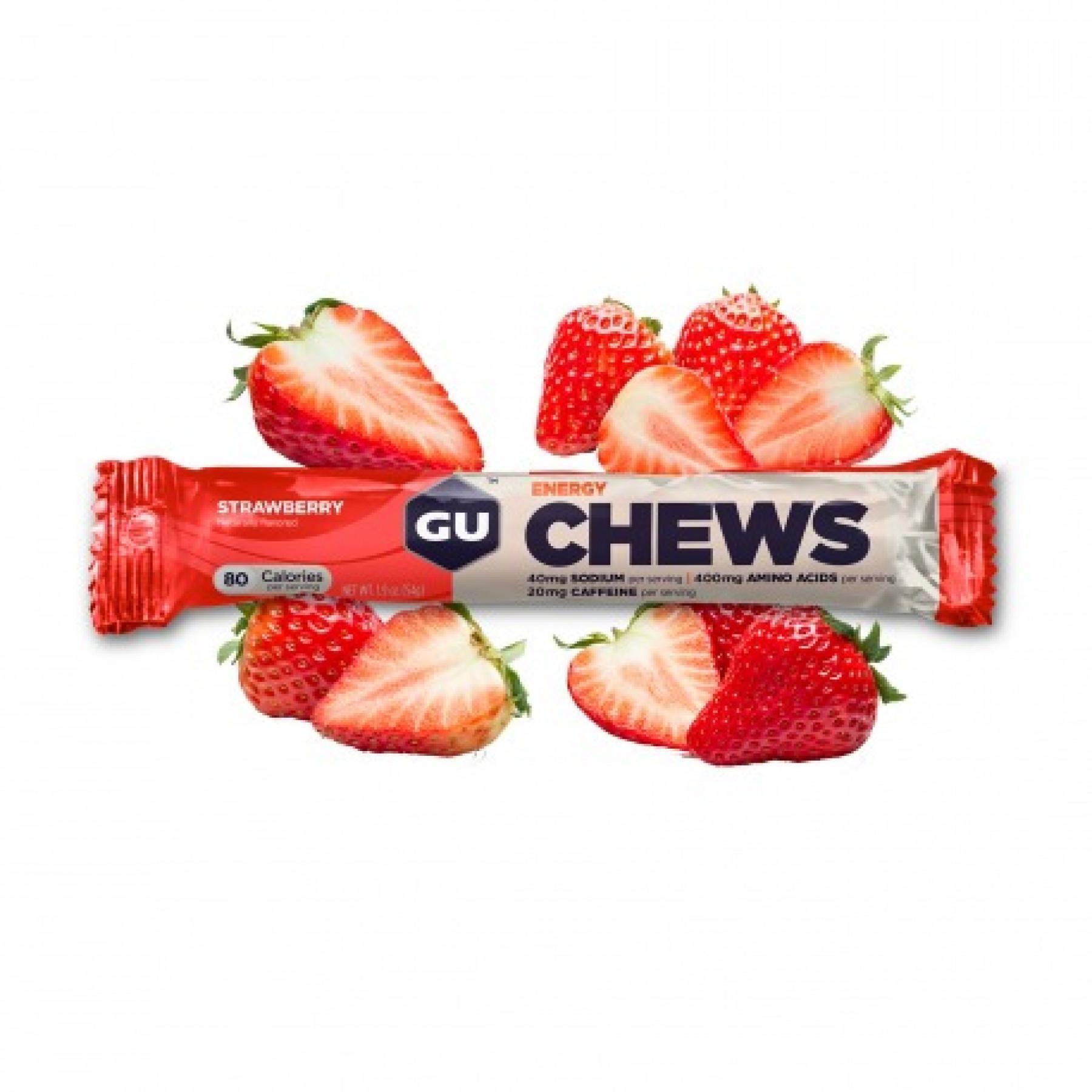 8 gomas de mascar Gu Energy fraise (x18)