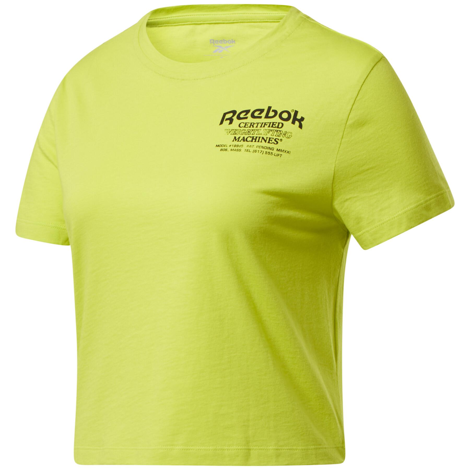 Camiseta feminina Reebok TE OS Graphic- Crop