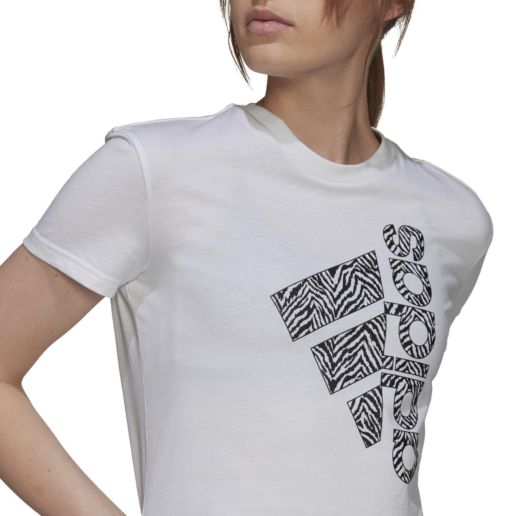 T-shirt mulher adidas Zebra Logo Graphic