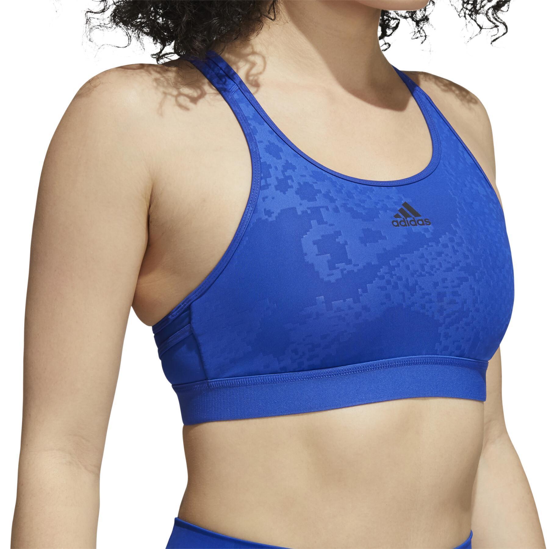Soutien feminino adidas Believe This Medium-Support Lace Camo Workout