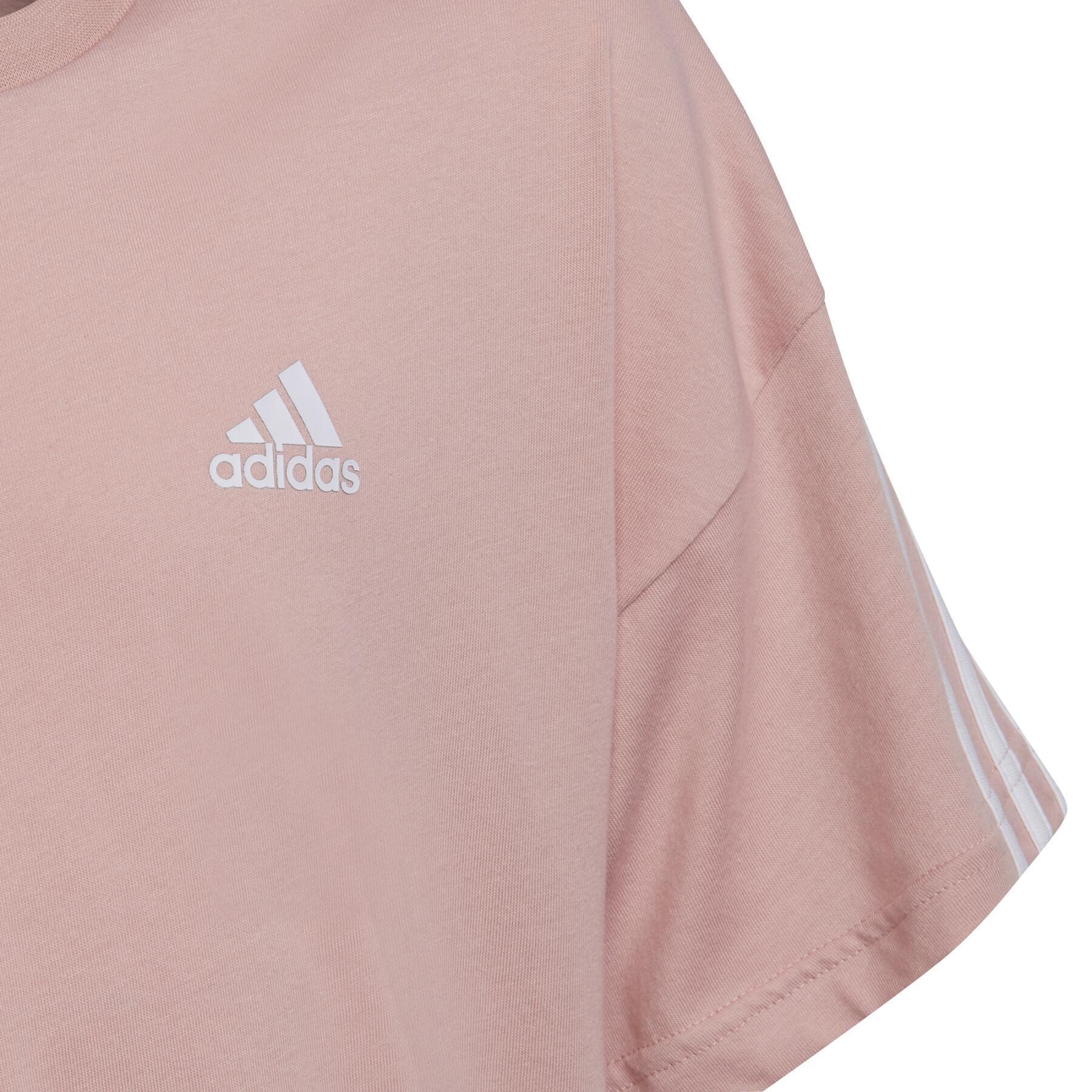T-shirt de rapariga adidas Organic Cotton Future Icons Sport 3-Stripes Loose