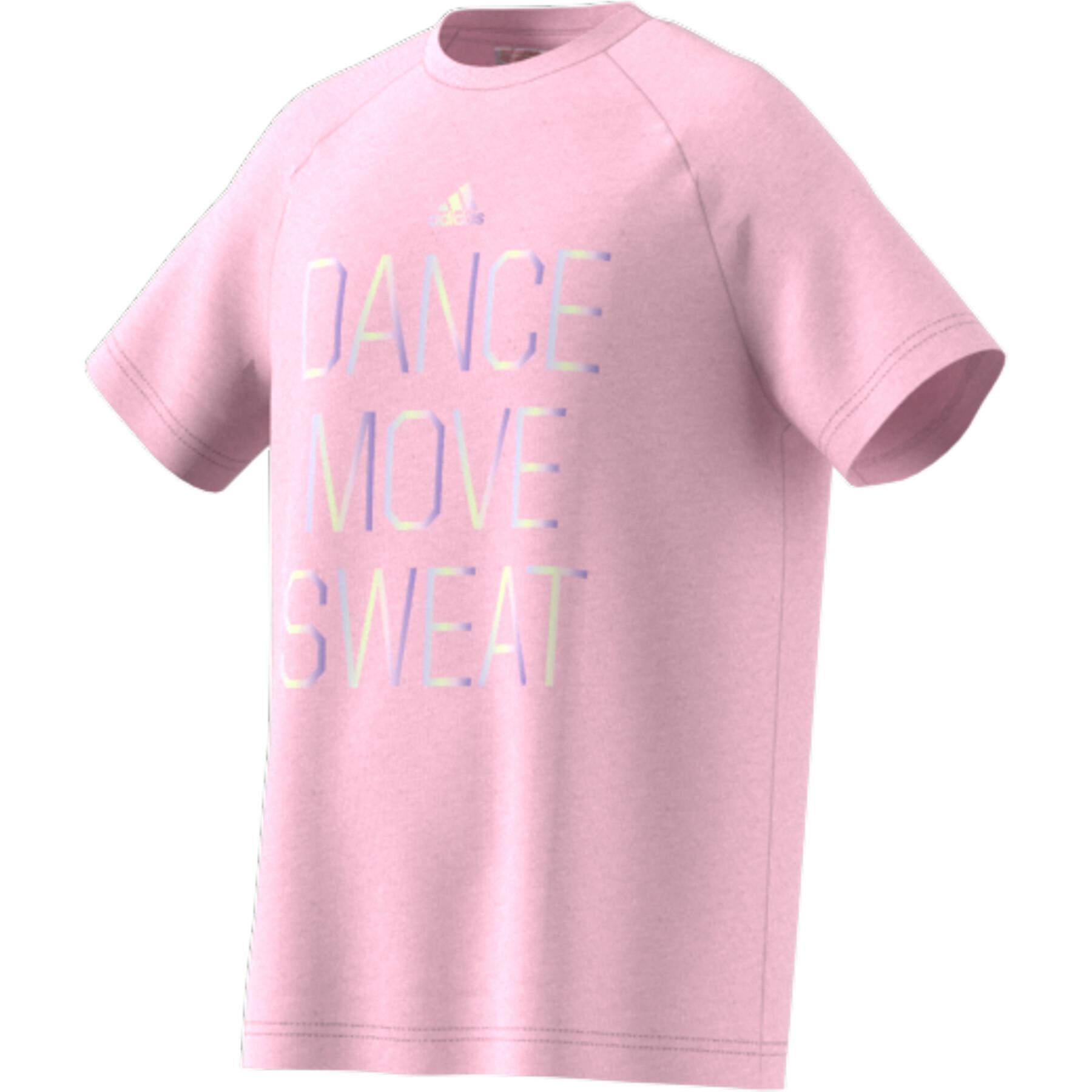 Camiseta com estampa metálica de menina adidas Dance