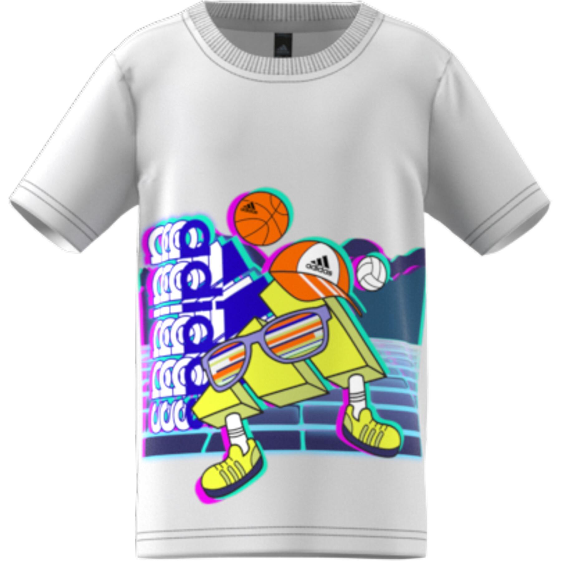 T-shirt de criança adidas Lb Co Gra