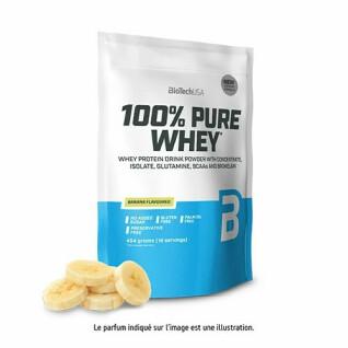 Sacos de proteína de soro de leite 100% pura Biotech USA - Banane - 454g (x10)