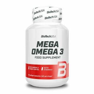 Frascos de vitaminas Biotech USA mega omega 3 - 90 Gélul