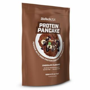 Sacos de snacks de panquecas proteicas Biotech USA - Chocolate - 1kg (x10)