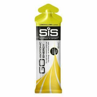 Embalagem de 30 géis energéticos Science in Sport Go Isotonic - Lemon & Lime - 60 ml