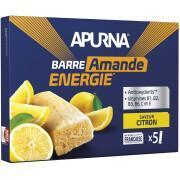 Embalagem de 5 barras energéticas de fusão, incluindo 1 barra gratuita Apurna Citron/Amande
