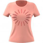 Camiseta feminina adidas Circled Graphic