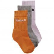 Conjunto de 3 pares de meias para crianças Reebok